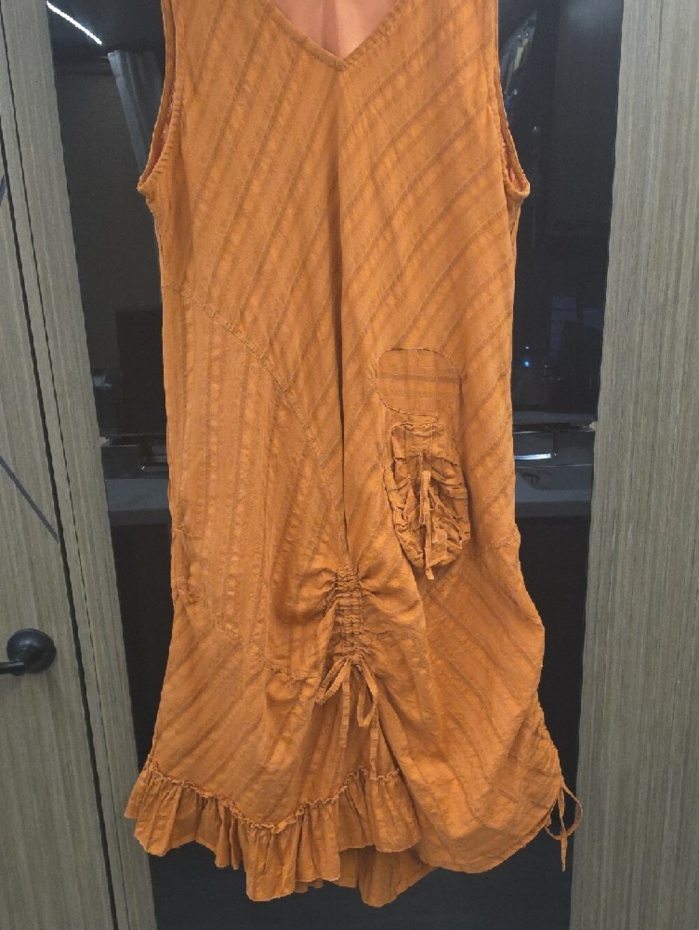 Burnt Orange, Midi/Maxi Boho Dress By "GRIFFLIN PARIS" 100%COTTON) 🤎 - Picture 11 of 16